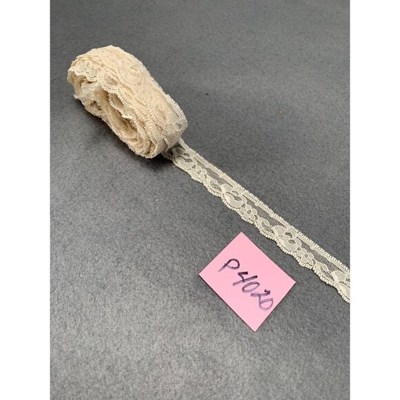 Ivory Floral Lace Trim 1" wide 7 yards Vintage Style Bridal Sewing Crafts - Picture 6 of 6